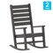 Flash Furniture Gray All-Weather Outdoor Rocking Chair, 2PK 2-LE-HMP-2002-110-GY-GG - alternate 7